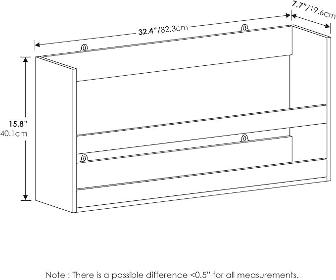 Furinno Hermite Multipurpose Wall Mounting Storage Shelf, Espresso