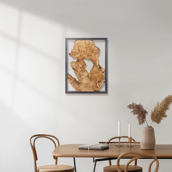 NAHARO 16''*12''Modern Wood Wall Decor- Natural wood Handcrafted Rustic Charm for Your Home - Perfect for Living Room, Bedroom,Kitchen,or Office