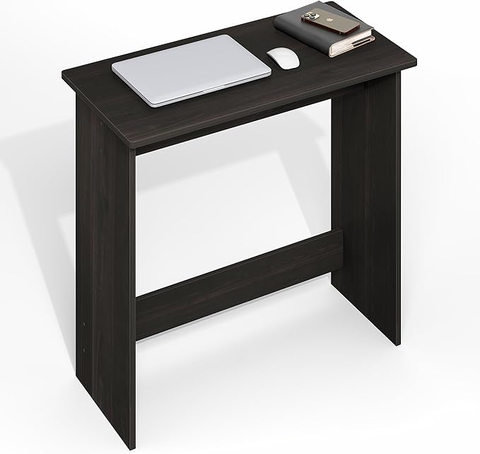 Furinno Simplistic 31-Inch Black Computer Desk, Small Office Desk, Rectangular Home Office Desk with Drawers, Gaming Desk for Home Office, Bedroom, Study Room, Black Espresso