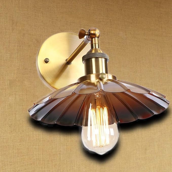 Adjustable Vintage Swing Arm Wall Light - Mid-Century Style for Bedroom, Living Room & More
