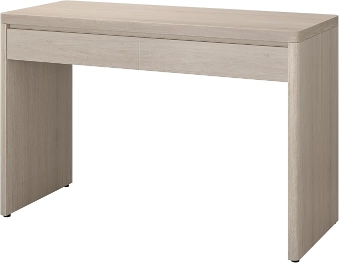 Henn&Hart 48" Modern Rectangular Wooden Home Office Desk Computer Desk Writing Table with 2 Storage Drawers for Home Office, Beech White