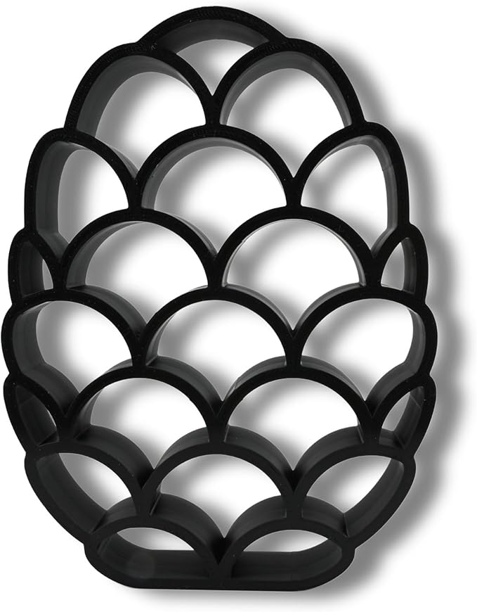 Easter Egg Sculpture – Minimalist Decorative Accent for Spring & Year-Round Home Decor | Collectible Design | Modern Holiday Display (Dragon Scales Matte Black)
