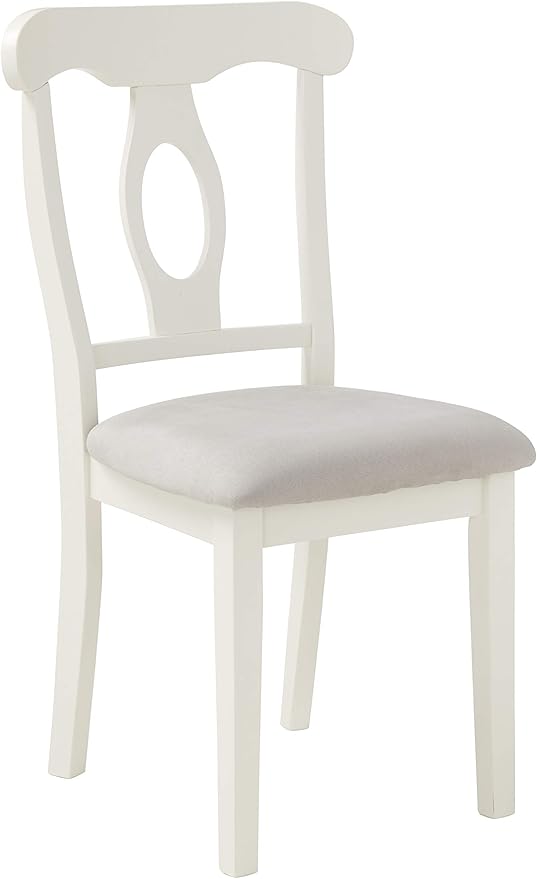 Angel Line 5 Piece Lindsey Dining Set, Off-White/Gray