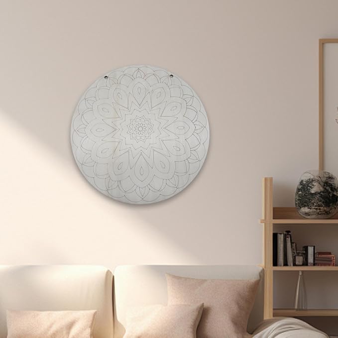 HouseVibe Geometry Wood Wall Art Ornament Bohemian Sculpture Decoration for Bathroom Bedroom Entryway Hallway Dining Room- Style J