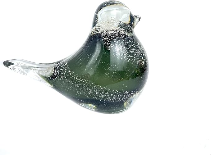 Glass Bird Decor Crystal Bird Sculpture Nature-Themed Home Accents Figurines Ornament Modern Art Living Room Shelves Tabletops