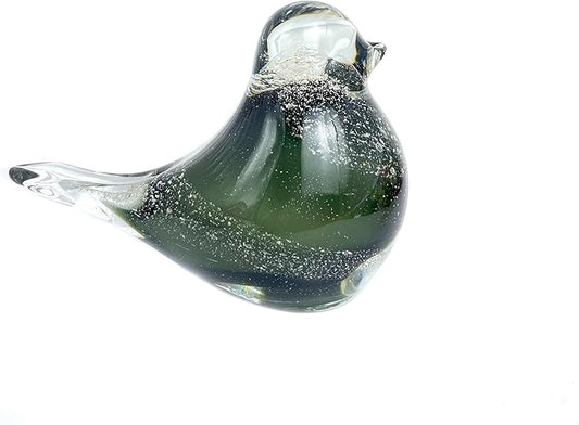 Glass Bird Decor Crystal Bird Sculpture Nature-Themed Home Accents Figurines Ornament Modern Art Living Room Shelves Tabletops