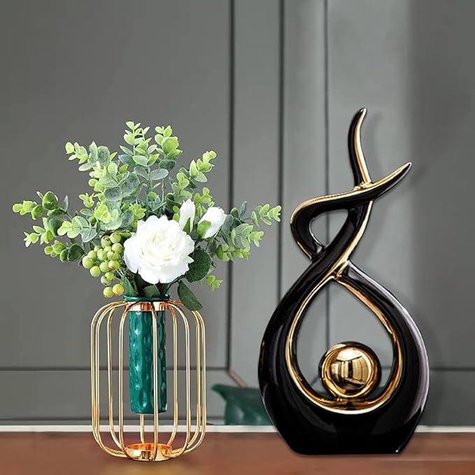 Norrclp Home Decor Modern Abstract Art Ceramic Statue Table Decorations for Dining Room Living Room Office Centerpiece