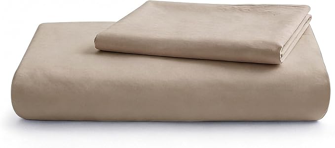 LOVQUE Linen Grey Duvet Cover Twin Size, 100% Washed Cotton Linen Like Bedding Set with Zipper Closure (No Comforter), 68x90 Inches