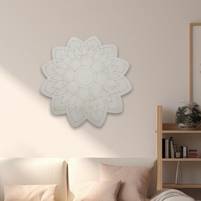 HouseVibe Geometry Wood Wall Art Ornament Bohemian Sculpture Decoration for Bathroom Bedroom Entryway Hallway Dining Room- Style D