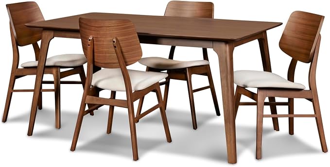 New Classic Furniture Oscar 60" Rectangle Wood Dining Table, Walnut
