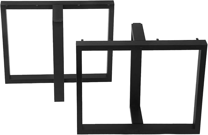 MBQQ Furniture Legs 28”Height 35”Wide Rustic Decory T Shape Table Legs,Heavy Duty Metal Desk Legs,Dining Table Legs,Industrial Modern, DIY Cast Iron Bench Legs