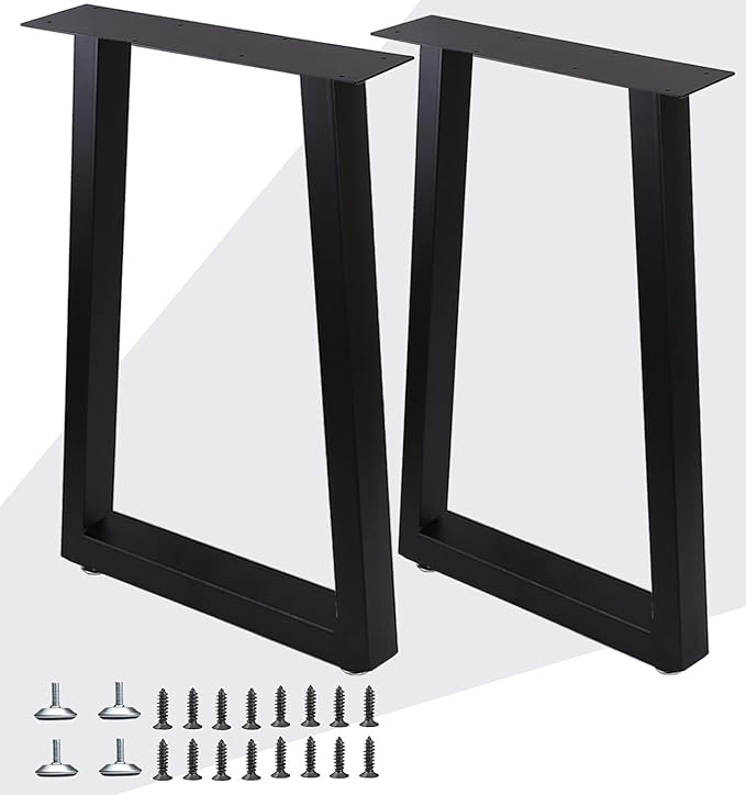 Metal Table Legs 28”Height 17.7”Wide Heavy Duty Desk Legs DIY Furniture Legs for Dining Table,Coffee Table,Office Desk Set of 2