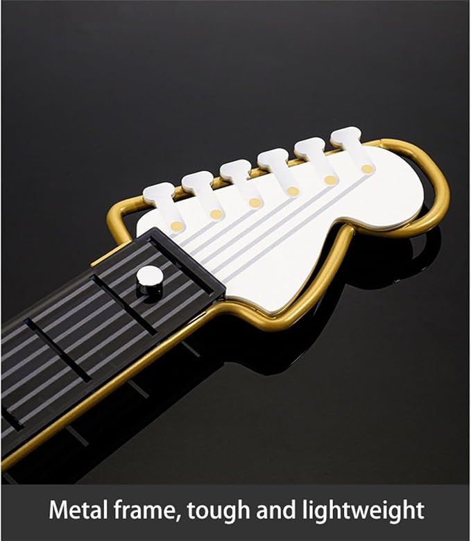 Guitar Wall Clock with Adjustable Light, Silent Clock Movement and Battery Operated, Great Decor for Music Room, Bedroom,Living Room