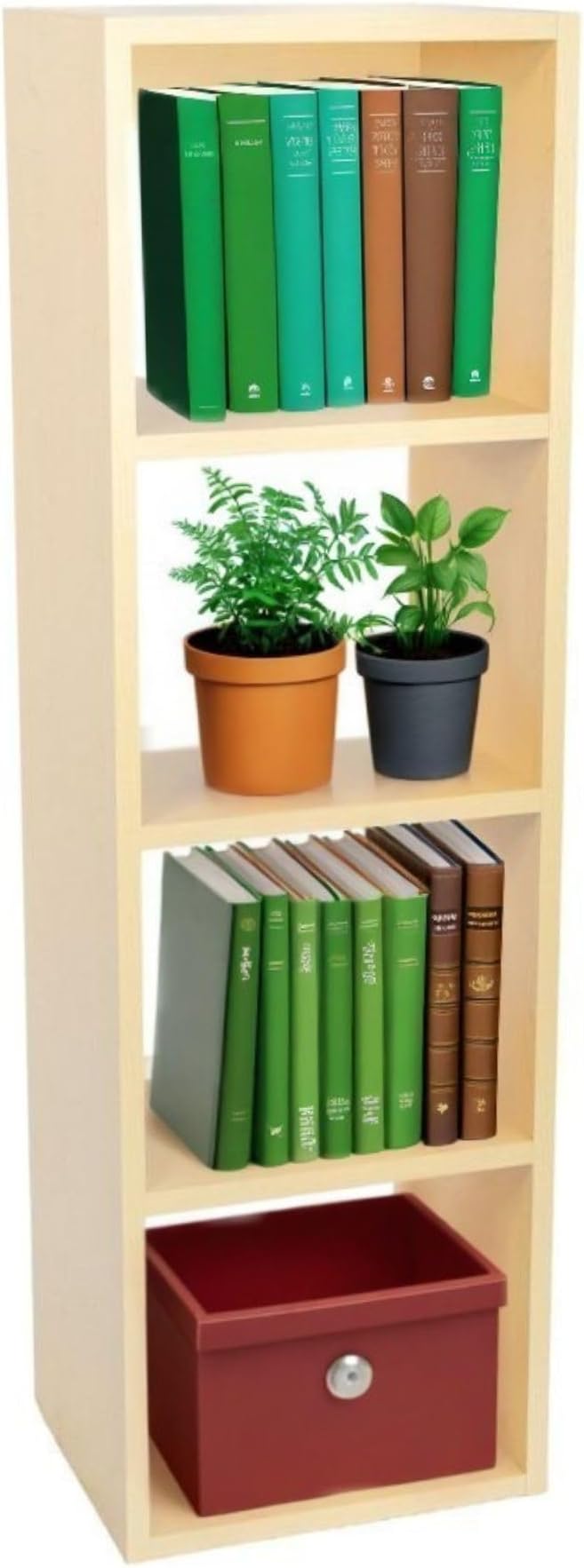 Custom Sized 4-Cube Cubby; Choose color, width, depth, and height. Units are 3/4 inch thick premium grade melamine for strong, solid unit. Easy assembly. Place on the floor or mount on a wall.