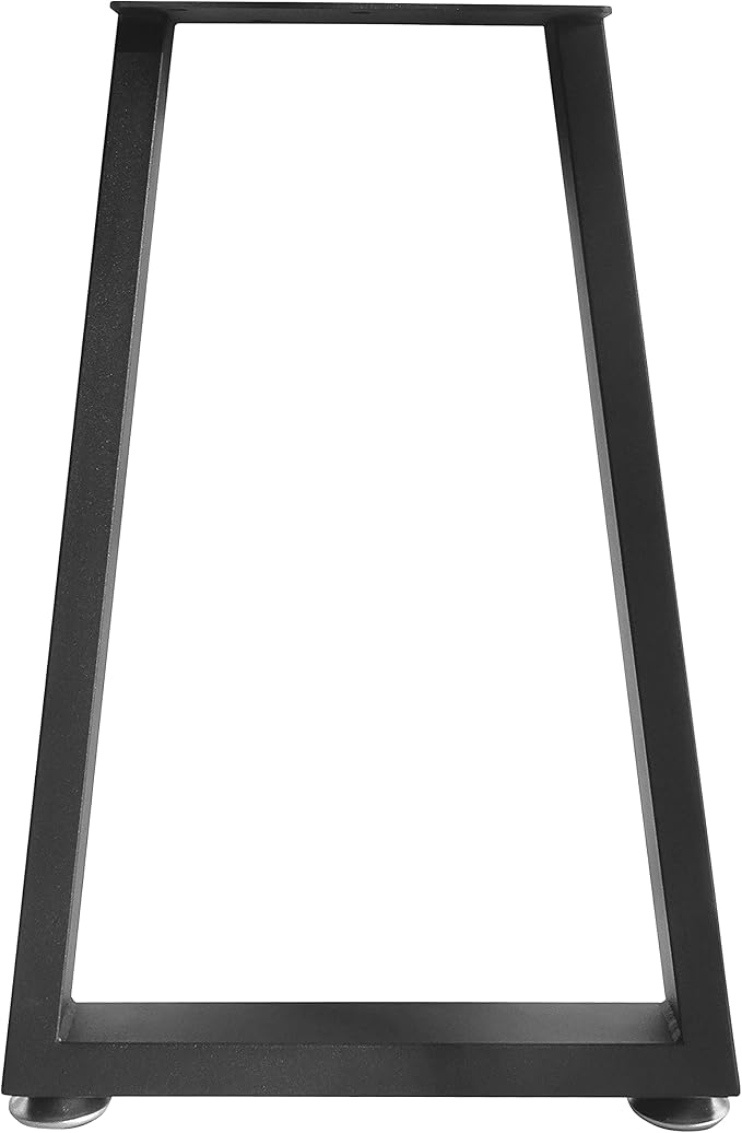 16" Metal Furniture Legs with Adjustable Feet - Desk, Coffee Table, Bench Legs, DIY for Side Table, Nightstand, Chair - U-Shaped 16"x11"