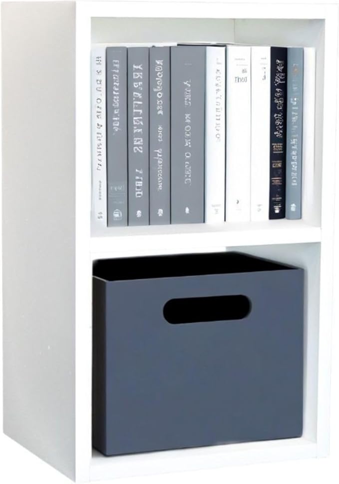 Custom Sized 2-Cube Cubby; Choose color, width, depth, and height. Units are 3/4 inch thick premium grade melamine for strong, solid unit. Easy assembly. Place on the floor or mount on a wall.