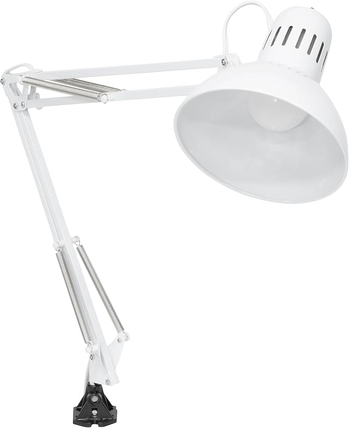 Studio Designs Swing Arm Lamp, 13-watt, White, 6.5" W x 7" D x 36" H