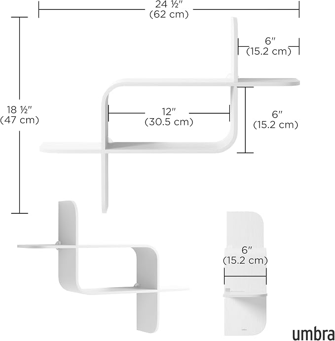 Umbra Montage Wall Shelf, White