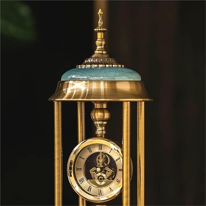 Mantel Clock for Living Room Desk Clock Table Light Luxury Desktop Sitting Metal Retro Decoration Shelf Decoration