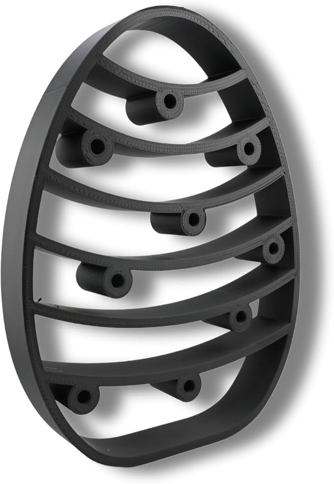 Easter Egg Sculpture – Minimalist Decorative Accent for Spring & Year-Round Home Decor | Collectible Design | Modern Holiday Display (Twinkling Lines Matte Black)