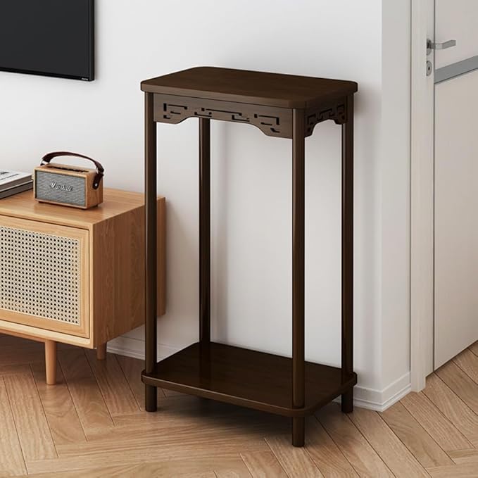 Wooden Plant Stand Set, Brown, Traditional Chinese Style, Multi-Tier Display Stands for Indoor Outdoor Garden
