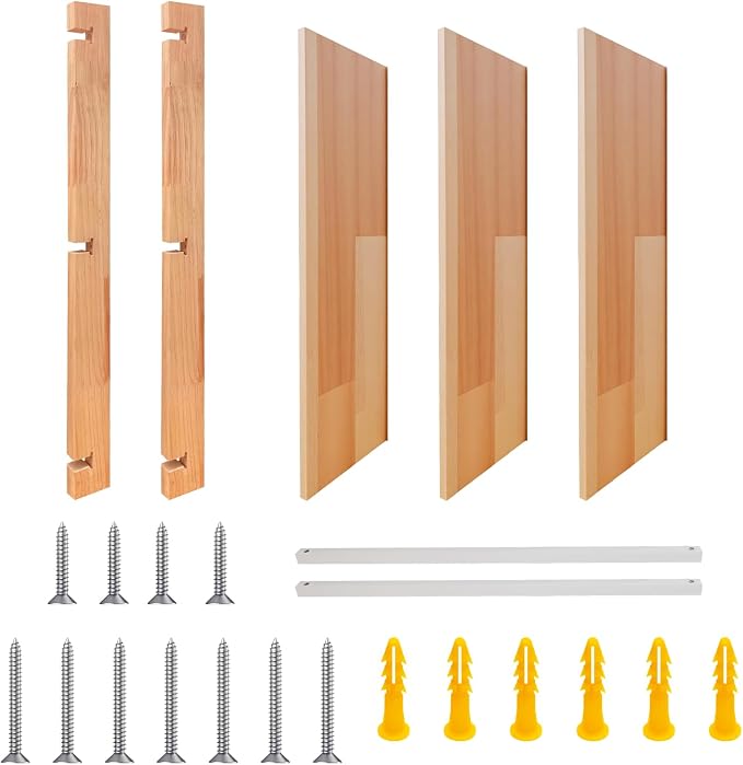 Wall Shelves，Variable Wood Floating Shelves of 3 Tier，Solid Oak Wall-Mounted Shelves for Bathroom, Living Room & Farmhouse Decor ，Easy Install Rustic Wood Floating Shelves