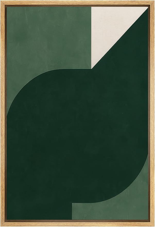 SIGNLEADER Framed Canvas Print Wall Art Elegant Purple Curve Balance Modern Abstract Illustration Modern Art Decorative Zen for Living Room, Bedroom, Office - 24"x36" NATURAL