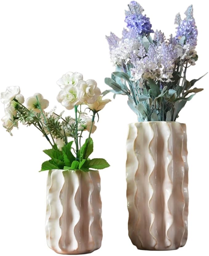 SEINHIJO Ceramic Flower Vase Ocean Figurine Decor Modern Sculpture Statue Home Gifts Tabletop Arts Crafts 8.0inch