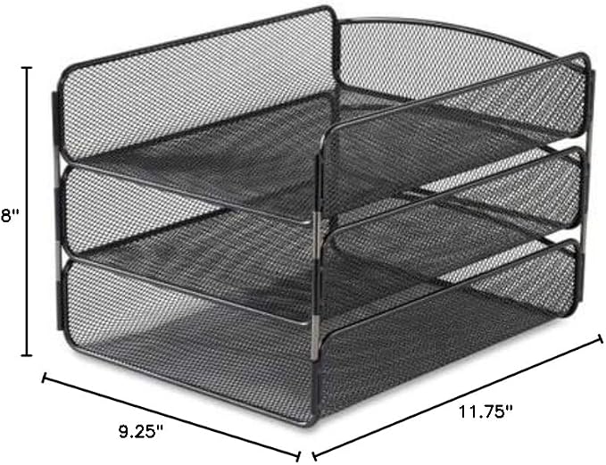 SAFCO 3271BL Letter Tray/File Holder, 3, Comp