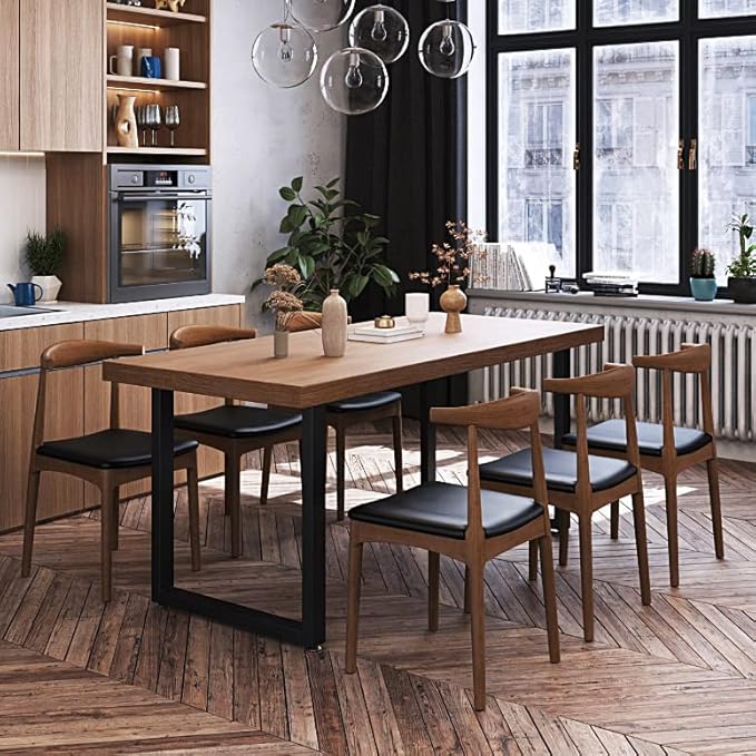 Metal Table Legs for Desk, Heavy Duty Square Tube Iron, DIY Furniture Legs for Dining and Coffee Table, Computer Desk, Workbench, Meeting Room Table, 28”H x 17.7”W(Rectangle)