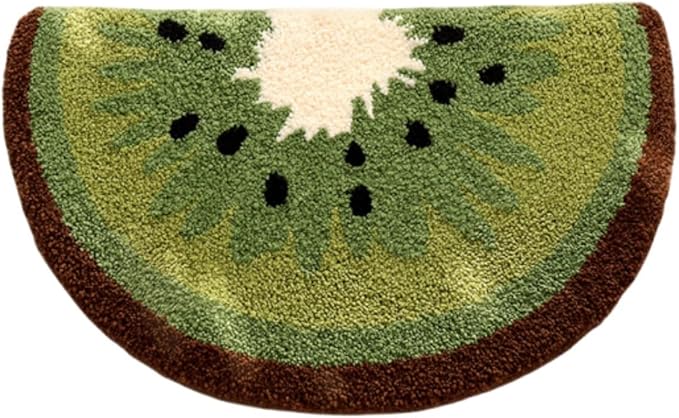 Ankah Fruit Bath Mats Cute Bathroom Rugs, Particularly Absorbent, Very Soft, and Dry Fast That Fits for Kid's Room, Bathroom or Other Room, 17.7" x 31.5", Kiwi