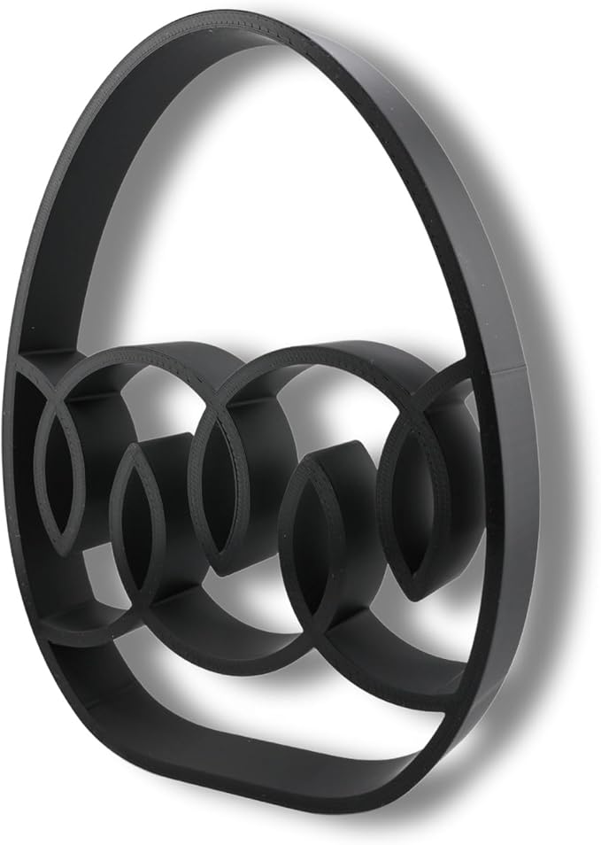 Easter Egg Sculpture – Minimalist Decorative Accent for Spring & Year-Round Home Decor | Collectible Design | Modern Holiday Display (Ribbon Drift Matte Black)