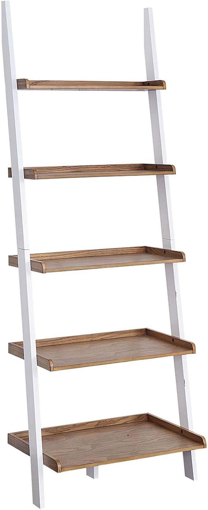 Convenience Concepts American Heritage Ladder Bookshelf 25" - Classic Living Room Bookcase for Traditional, Modern Office, Family Room & Home Office, Driftwood/White