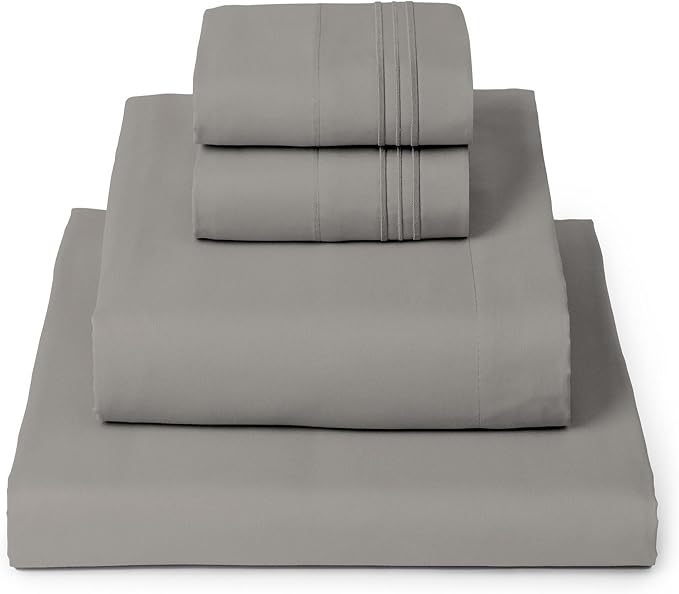 Mellanni Queen Sheets Set - 4 PC Iconic Collection Bedding - Hotel Luxury, Extra Soft, Cooling Bed Sheets - Wrinkle, Fade, Stain Resistant (Queen, Taupe)