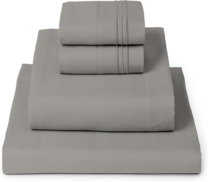 Mellanni Full Sheets Set - 4 PC Iconic Collection Bedding - Hotel Luxury, Extra Soft, Cooling Bed Sheets - Wrinkle, Fade, Stain Resistant (Full, Taupe)