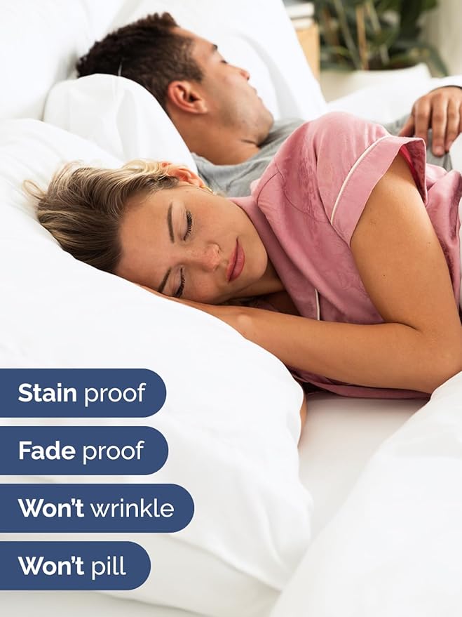 Extra Deep Cal King Sheet Set - 6 Piece Breathable and Cooling Sheets - Hotel Luxury Bedding for Women, Men, Kids & Teens - Easy Secure Fit - Soft, Wrinkle Free and Comfy - Extra Deep Pockets - White