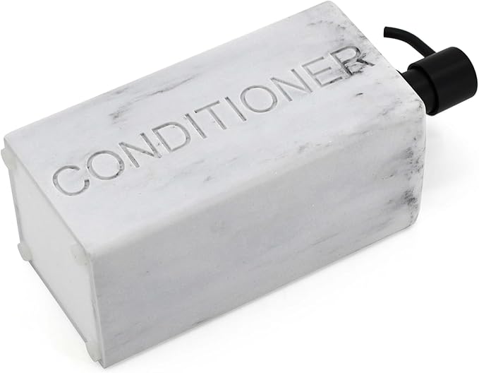 Rectangular Resin Dispenser Premium Bathroom Shampoo Conditioner Body Wash Bottle Modern Refillable Pump Design