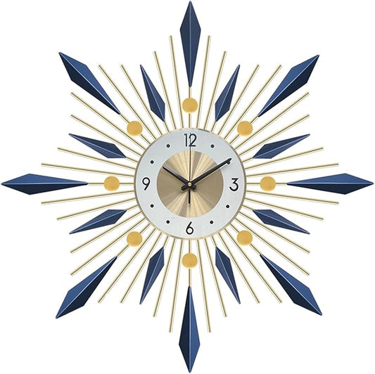 Ergocar Wall Clock, Stylish and Simple Large Decorative Kitchen Wall Clock, No Tick Silent Modern Metal Wall Clock, Suitable for Living Room, Office