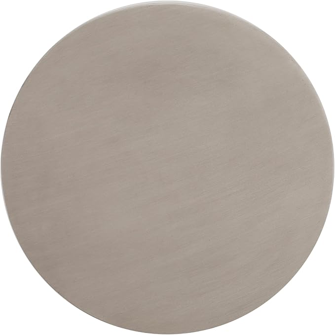 ø16'' Faux Concrete Cement Round Side Table End Table U-Shape, Modern Contemporary Minimalist Style, MGO Material for Indoor & Outdoor, No Assembly, Light Gray