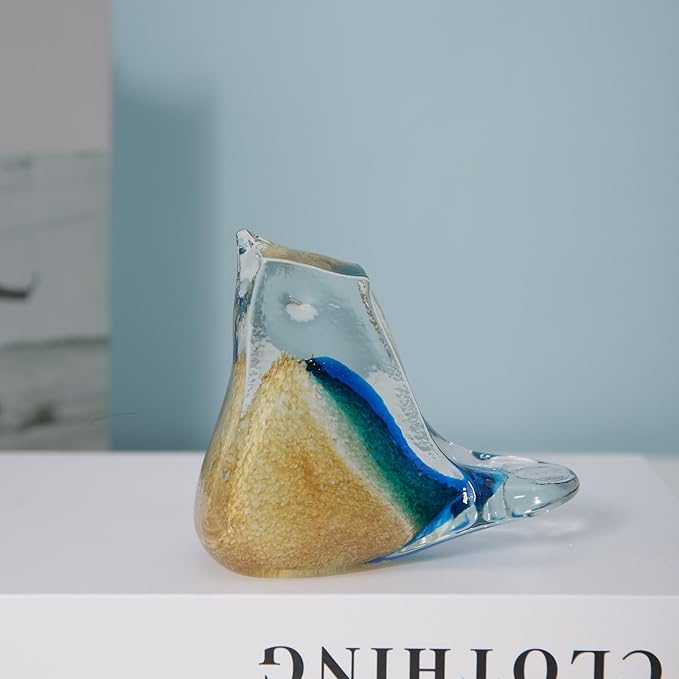 Glass Bird Decor Crystal Bird Sculpture Nature-Themed Home Accents Figurines Ornament Modern Art Living Room Shelves Tabletops