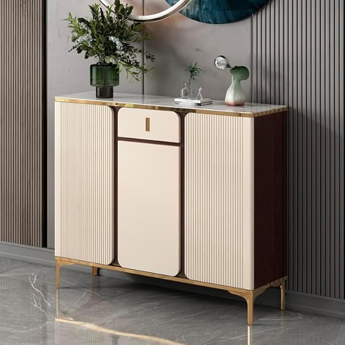4.7 inch/12cm Brushed Gold Metal Furniture Legs Set of 4, 4pcs DIY Replacement for Short Cabinet Legs, Sofa Legs, Small Dresser Legs