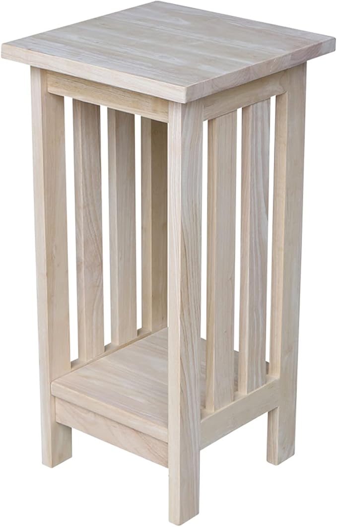 IC International Concepts Mission Plant Stand, 24-Inch High, Solid Parawood, Unfinished
