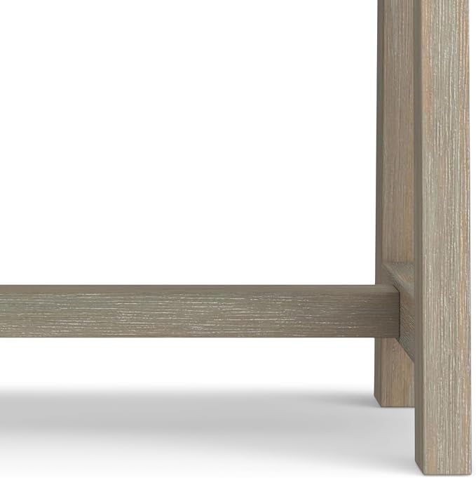 SIMPLIHOME Sawhorse SOLID WOOD 24 Inch Wide Modern Industrial Bedside Nightstand Table in Distressed Grey, For the Living Room and Bedroom