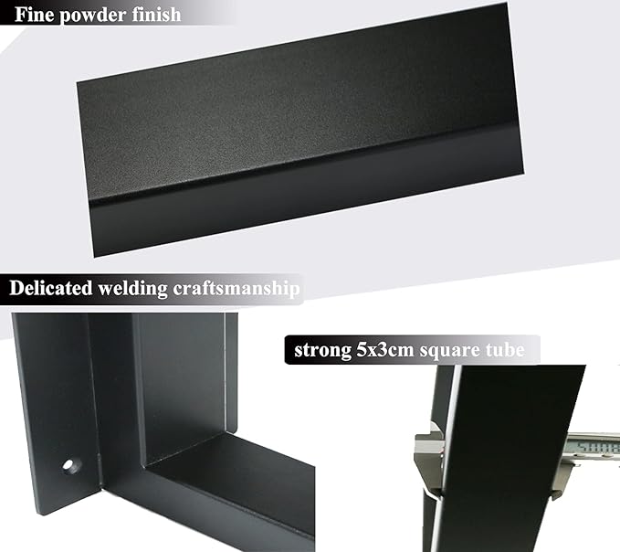 Metal Table Legs 28”Height 17.7”Wide Heavy Duty Desk Legs DIY Furniture Legs for Dining Table,Coffee Table,Office Desk Set of 2