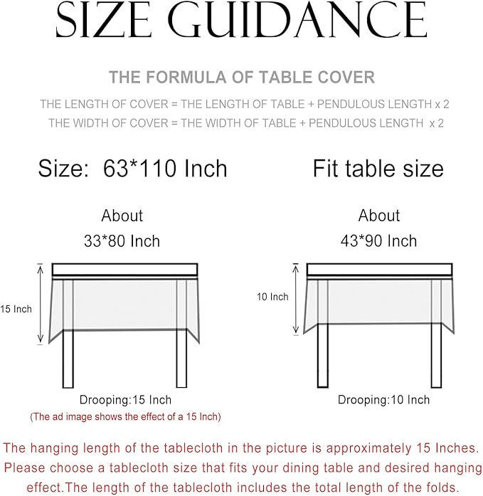 patdrea Designer Linen Green Rectangle Tablecloth,Framhouse Violets Pattern Floral Extra Long Tablecloths,Table Cover Decor for Kitchen Dining Christmas,Thanksgiving,Tea Party,63"x110"-Tara a