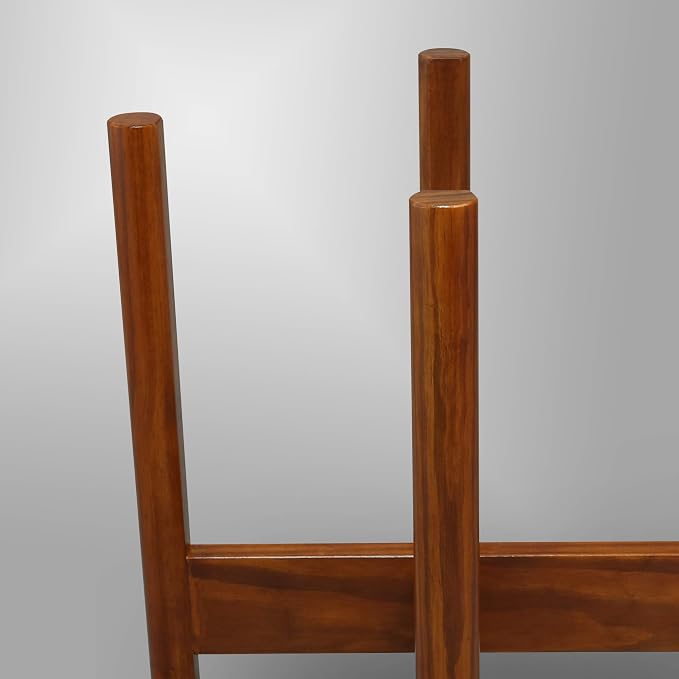 Mid-Century Modern Wood Plant Display Stand, Fit Up to 12", Plant and Pot NOT Included - Antique Mahogany