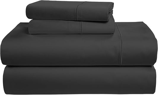 LANE LINEN 100% Egyptian Cotton Sheets King Size, Fully Elasticized Reinforced Seams Extra Deep Pocket King Sheet, No Pill Fade Resistant Cooling Sheets King Size - Moonless Night