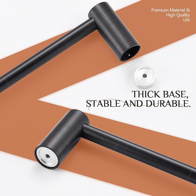 KOKOSIRI Bathroom Towel Rack Wall Mounted 24'' Bath Towel Bar Holder for Bathroom Hardware Accessories Oil Rubbed Bronze Stainless Steel, B4007ORB-L24