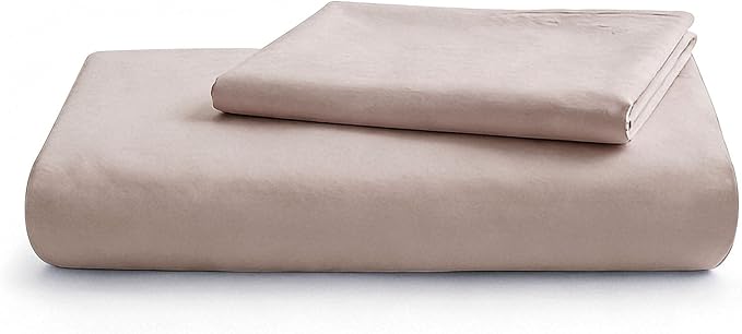 LOVQUE Linen Light Grey Duvet Cover Twin Size, 100% Washed Cotton Linen Like Bedding Set with Zipper Closure (No Comforter), 68x90 Inches