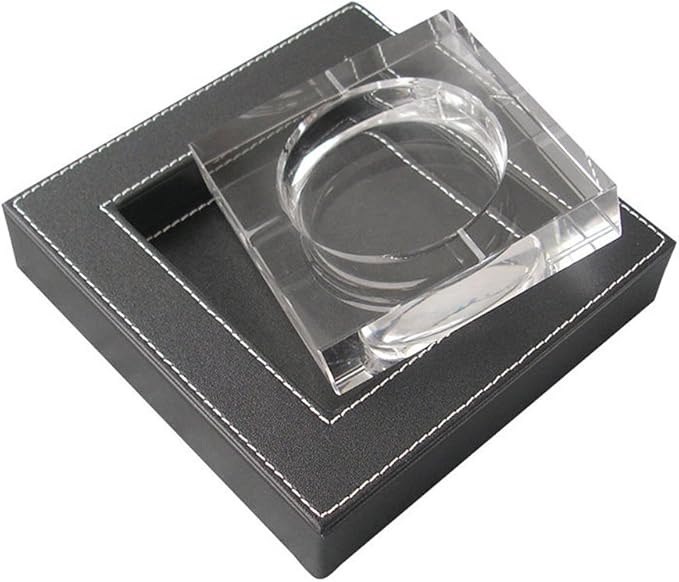 KINGFOM Desk Organizer Set 9 PCS Office Supplies Set File Holder Cabinet, Desk Organizer Drawer,Tissue Box Cover,Organizer Box,Mouse Pad,Desk Pad, Notepaper Holder, Crystal Holder and Coasters Set